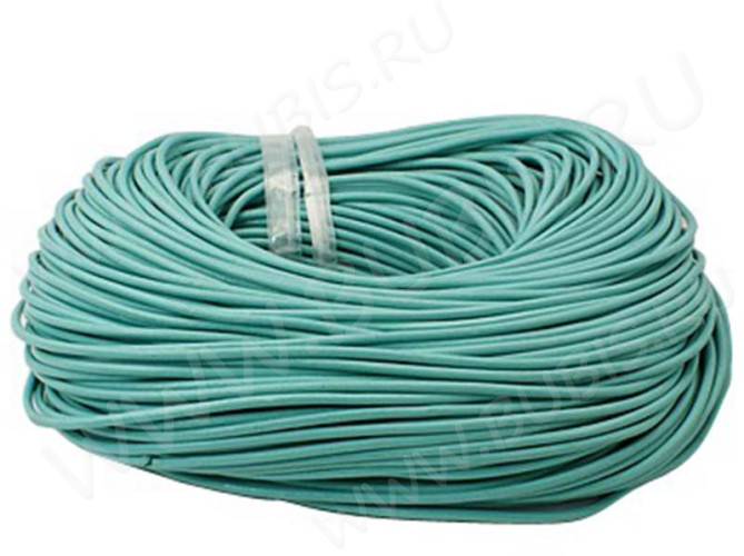Шнур кожаный 02 воловья кожа 1,5мм круглый светло-бирюзовый (1м)