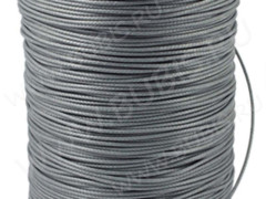 Вощёный полиэстеровый шнур "корейский" 1,5мм стальной (1м)