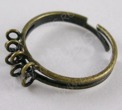 Основа (заготовка) для кольца 026 19мм с 8ю петельками античная бронза (Brass)