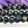 Купить Бусина округлая 10мм Соколиный глаз (камни) с доставкой по России