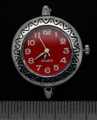 Заготовка для часов 101 30,5*25,5*7,4мм цвет платины+красный (часы)