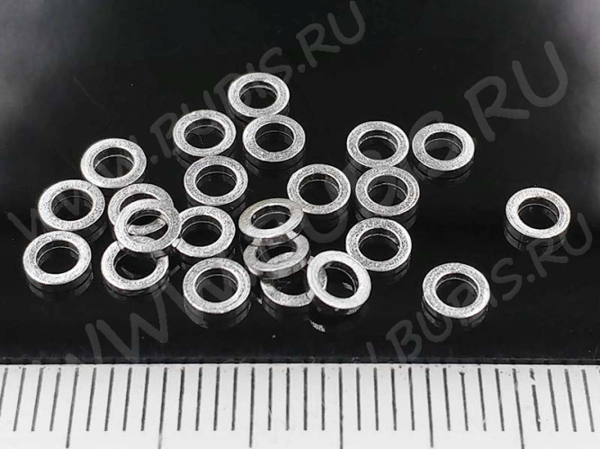 Кольцо декоративное 17 Ронделька плоская 4*4*0,9мм цвет платины (Brass) (20шт.)