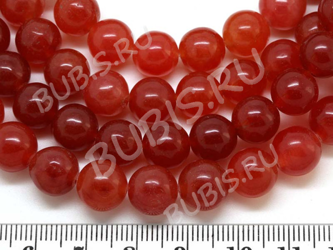 Бусина округлая 12мм Сердолик натуральный (камни)