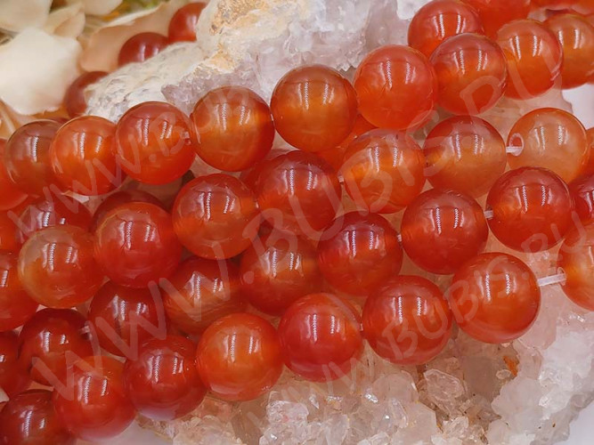 Бусина округлая 12мм Сердолик натуральный (камни)