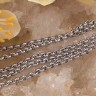 Купить Цепочка S07 Ювелирная сталь Ролло (Rolo) 3*3*1мм цвет платины (Хирургическая сталь) (50см) с доставкой по России