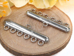 313 Коннектор классика на 6 нитей 32,5*11*2,5мм цвет платины (литьё)