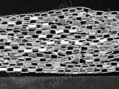 Цепочка I064 с прямоугольным звеном 4,5*2,5мм серебристая (Iron) (50см)