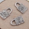 Купить (СКИДКИ!!!) Подвеска Замочек 01 двусторонняя 12,8*8*2мм античное серебро (литьё) (10шт.) с доставкой по России