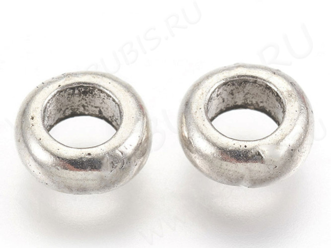 Рондели 094 Бусины колечки 7*7*2,8мм античное серебро (литьё) (10шт.)