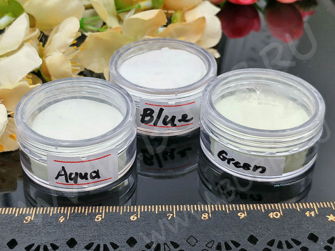 Люминофор 03 Bubis Crafts порошок AQUA бирюзовое свечение (10г)