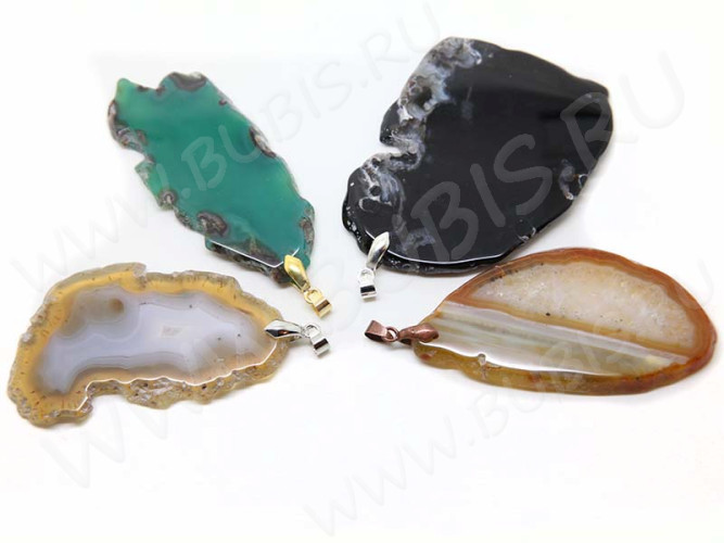 Держатель кулона 026 гладкий 20*7*4,5мм серебристый (Brass)