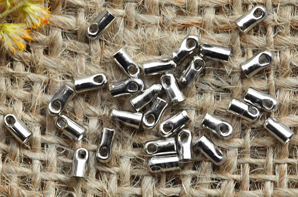 Концевик 005 4*1,8 для шнура до 1,2мм цвет платины (Brass) (20шт.)