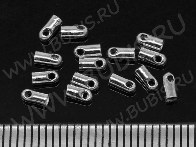 Концевик 005 4*1,8 для шнура до 1,2мм цвет платины (Brass) (20шт.)