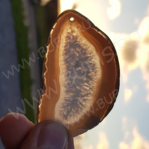 Кулон 1133 Срез Агата 70*40*4мм (камни)