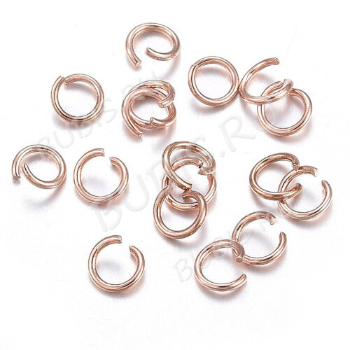 Колечки одинарные 4,5*0,6мм розовое золото (Хирургическая сталь) (20шт)