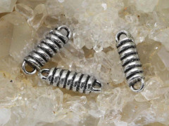 (СКИДКИ!!!) 071 Коннектор палочка винтовая 14*4*4мм античное серебро (литьё) (10шт.)