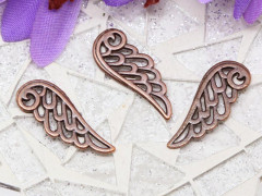 (СКИДКИ!!!) Подвеска Крыло 09 двустороннее 24*9*1,2мм античная медь (литьё) (10шт.)