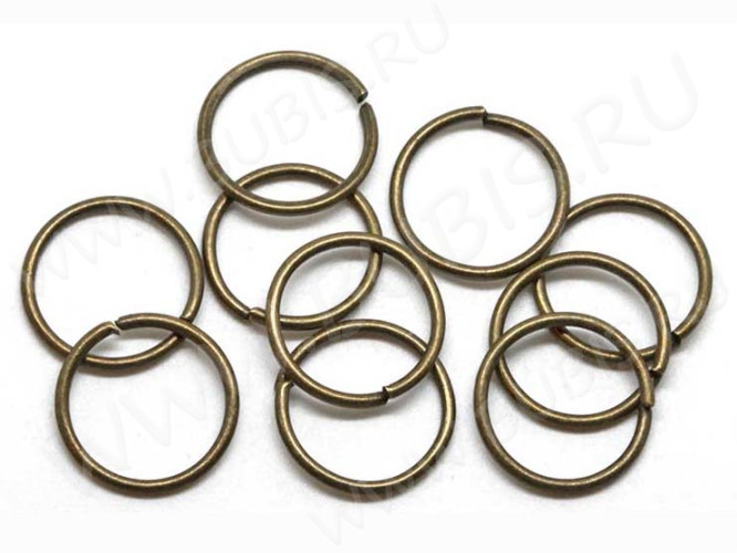 (СКИДКИ!!!) Колечки обычные 10*1мм античная бронза (Iron) (50шт)