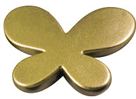 Бусина Бабочка 11 металлик 29,5*21,5*6мм золотистая непрозрачная (акрил)