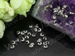 Обжимная бусина 03 разъёмная покрывная 3,2*2,2мм цвет платины (Brass) (10шт.)