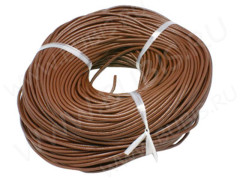 Шнур кожаный 16 воловья кожа округлый 2,5мм коричневый (1м)