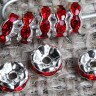 Купить Рондель со стразами 10 6*6*2,8мм серебристо-красный (Brass и стекло) с доставкой по России