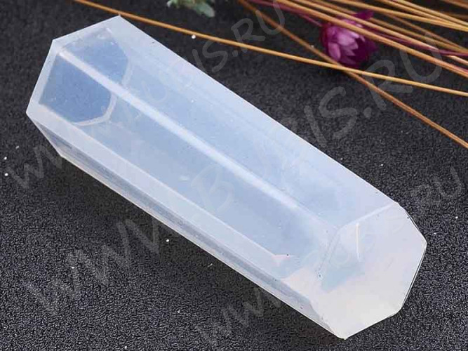 Молд 034 для эпоксидной смолы Кристалл Шестиугольник 49*15*15мм (силикон)