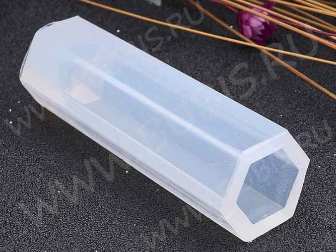 Молд 034 для эпоксидной смолы Кристалл Шестиугольник 49*15*15мм (силикон)