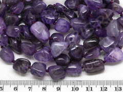(ОПТ) Бусина каменная Бесформенная 02 7-11мм Аметист натуральный (камни) (НИТЬ)