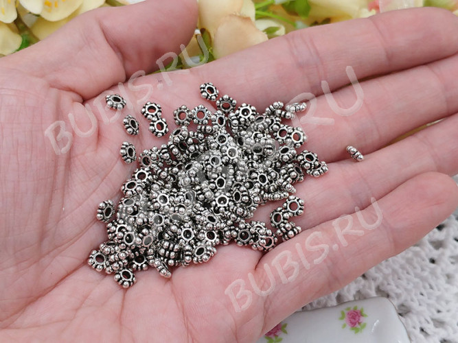 Рондели 003 6*2мм античное серебро (литьё) (20шт.)