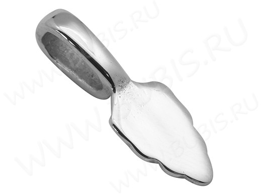 Бейл для приклеивания 08 капля листик 20*6,8*6,1мм цвет платины (Хирургическая сталь)
