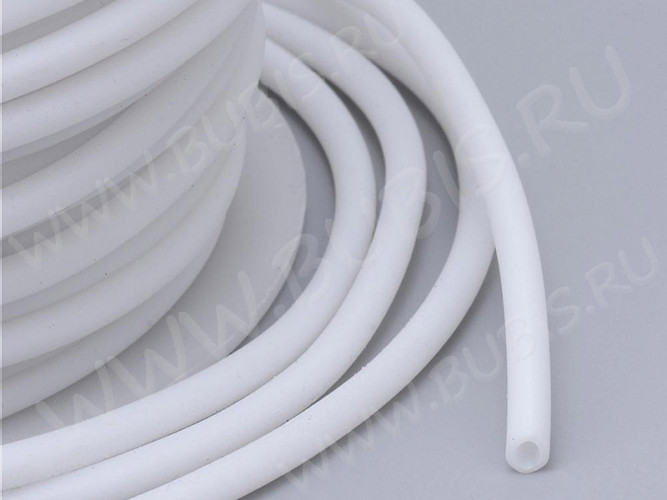 Полиуретановый шнур 14 2мм ПОЛЫЙ белый матовый (1м)
