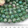 (ОПТ) Бусина округлая Мозаика 07 с перламутром 12мм зелёная (камни) (НИТЬ) Купить (ОПТ) Бусина округлая Мозаика 07 с перламутром 12мм зелёная (камни) (НИТЬ) с доставкой по России