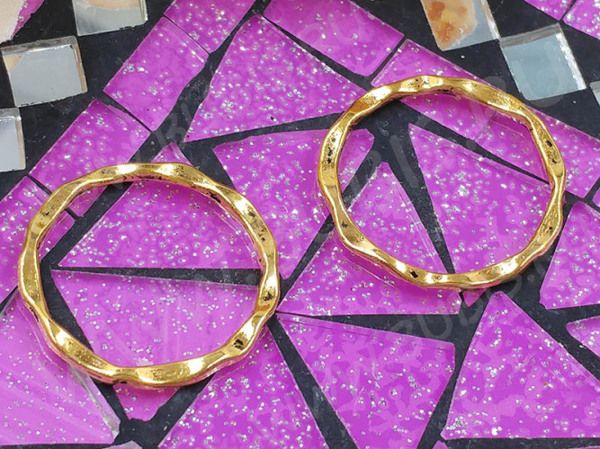 (СКИДКИ!!!) Кольцо декоративное 29 волнистое 22,5*22,5*1,8мм античное золото (литьё) (10шт.)