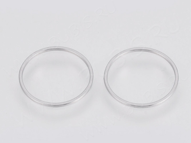 Декоративный элемент 114 Круг рамка коннектор 20*20*0,8мм цвет платины (Хирургическая ювелирная сталь)