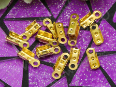 (СКИДКИ!!!) Зажимы №11 10*4*3мм золотистые (Iron) (100шт.)