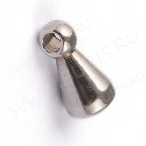 Капелька - окончание для цепочки 04 подвеска 6*3*3мм цвет платины (Хирургическая сталь)