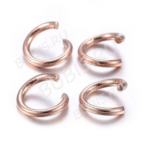 Колечки одинарные 3,5*0,6мм розовое золото (Хирургическая сталь) (20шт)