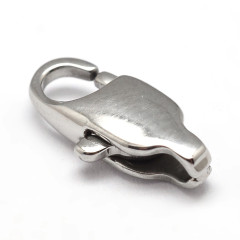 Замочек карабин №112 11*5*3,5мм цвет платины (Хирургическая сталь)