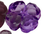 Бусина акрил Цветочек 57 гранёный 11*11*4,5мм фиолетовый прозрачный (акрил)