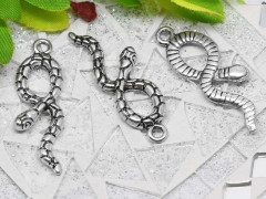 Подвеска Змея 01 3D 33*10,5*2,5мм античное серебро (литьё)