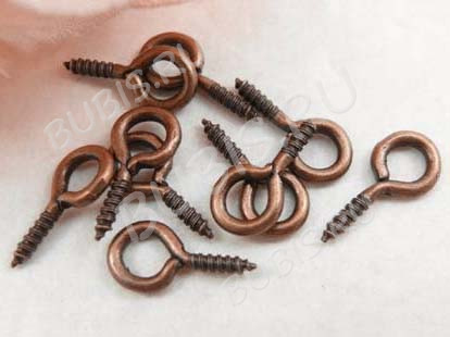 (СКИДКИ!!!) Штифт винтовой 02 толстый 8*4*1,3мм античная медь (Iron) (100шт.)