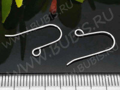 Швензы-крючки №064 серебро 925 19*14*0,6мм серебристые (Sterling Silver) (1 пара)