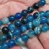 (ОПТ) Бусина округлая ГЛАДКАЯ 8мм Агат Мадагаскарский голубо-бирюзовый (камни) (НИТЬ) Купить (ОПТ) Бусина округлая ГЛАДКАЯ 8мм Агат Мадагаскарский голубо-бирюзовый (камни) (НИТЬ) с доставкой по России