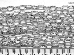 Цепочка I001 с узором звено 7*4,5мм цвет платины (Iron) (50см) 
