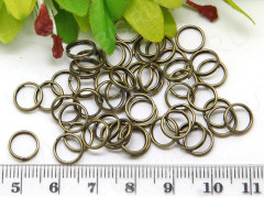 (СКИДКИ!!!) Колечки двойной крутки 8мм античная бронза БЕЗ никеля (Iron) (50шт.)