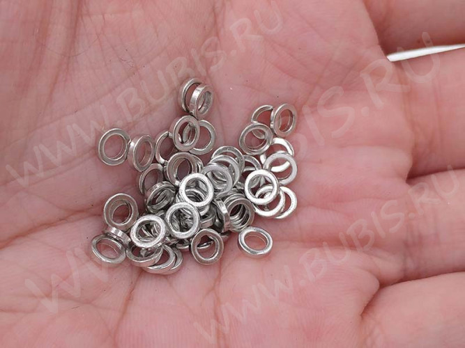 Кольцо декоративное 18 Ронделька плоская 5*5*1мм цвет платины (Brass) (10шт.)