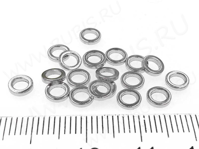 Кольцо декоративное 18 Ронделька плоская 5*5*1мм цвет платины (Brass) (10шт.)