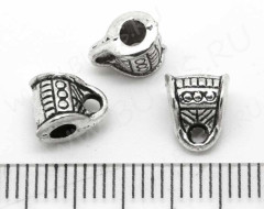 (СКИДКИ!!!) Бусина с петлёй 020 Бейл 8*7*5,5мм античное серебро (литьё) (10шт.)