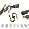 164 Тоггл-крючок S-образный с концевиками 36*12,5*5,5мм античная бронза (литьё) Купить 164 Тоггл-крючок S-образный с концевиками 36*12,5*5,5мм античная бронза (литьё) с доставкой по России